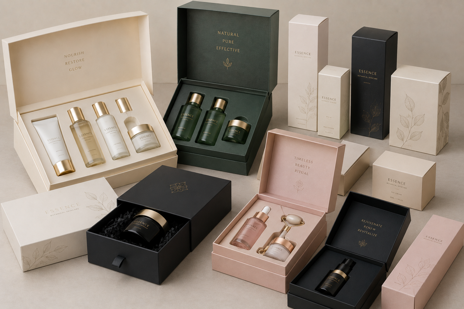 Cosmetics packaging application detail