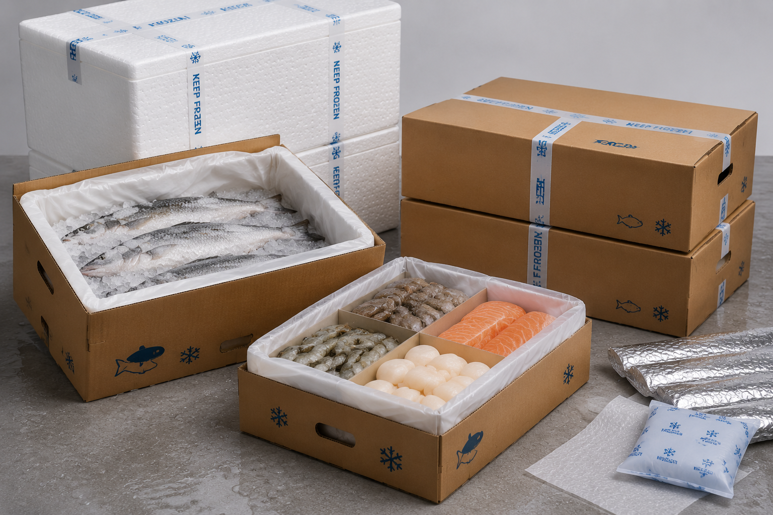 Seafood and frozen food packaging application detail